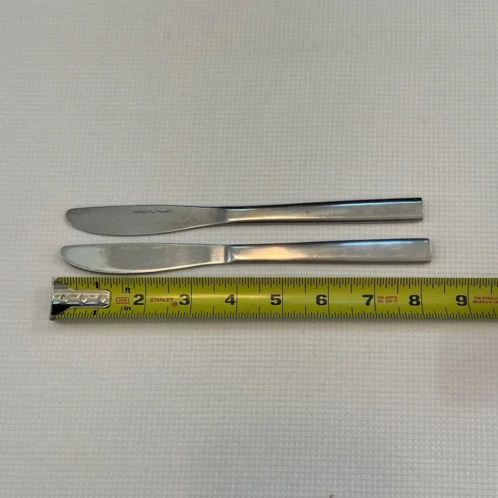 Varick Pomme 2 Dinner Knives Set of 2 Stainless Steel Replacement - READ